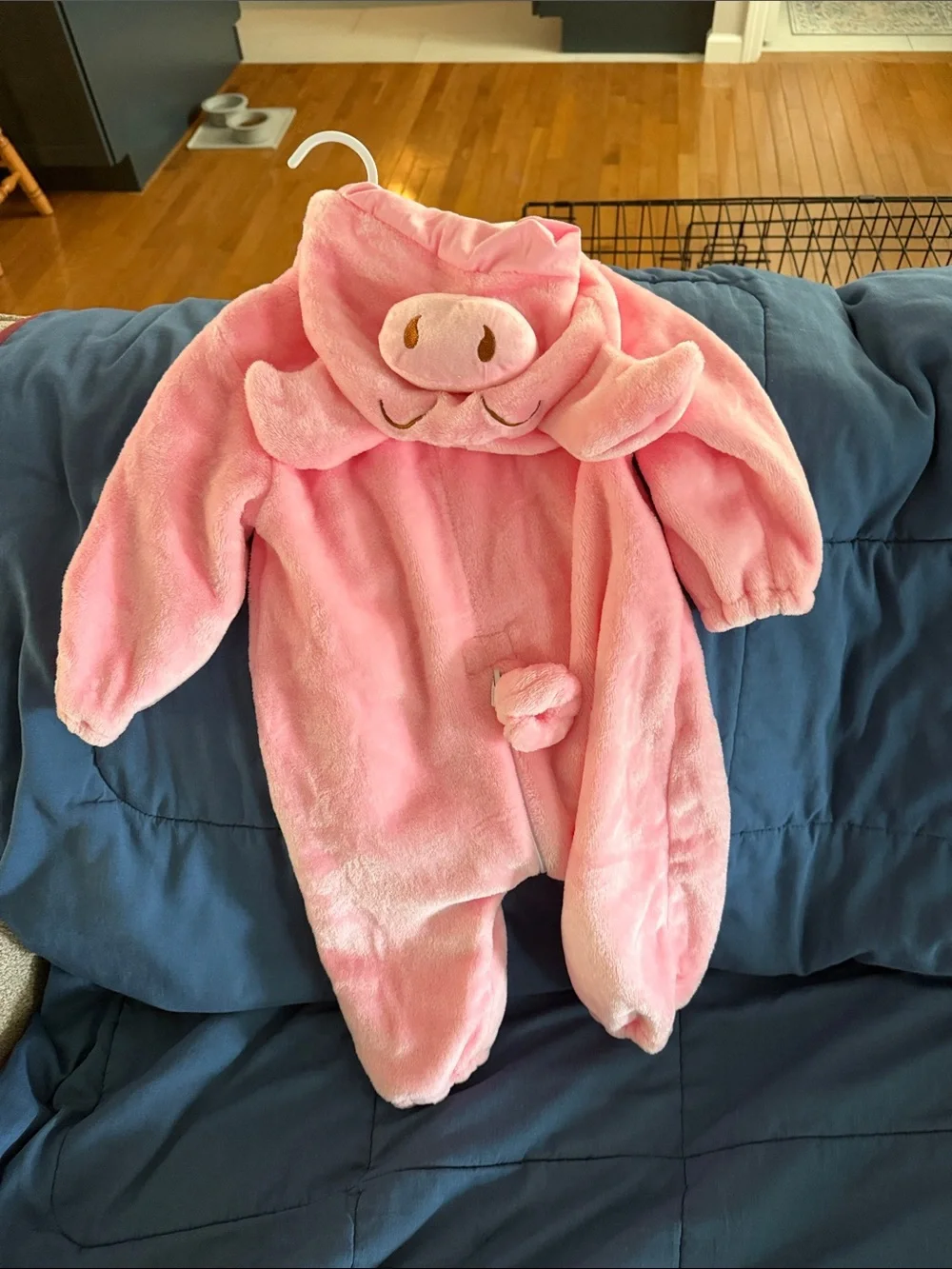 Plush Pink Hooded Pig Halloween Costume